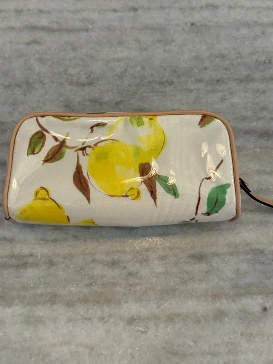 Kate Spade Limoncello Bouquet Lemon Print Small Henrietta Cosmetic Bag - Picture 4 of 5